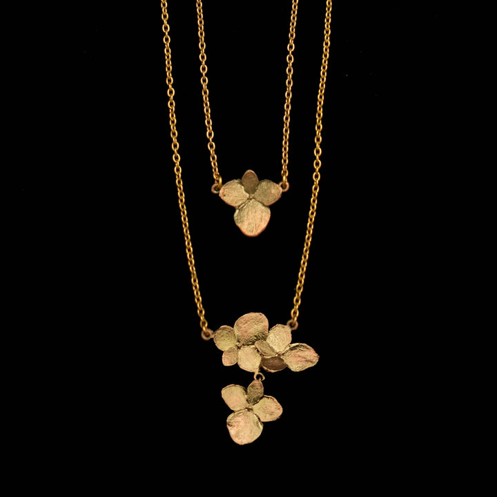 Hydrangea Double Layer Necklace