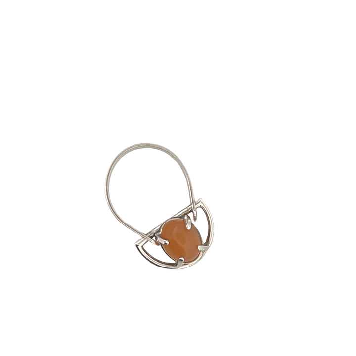 Peach Moonstone Swing Ring
