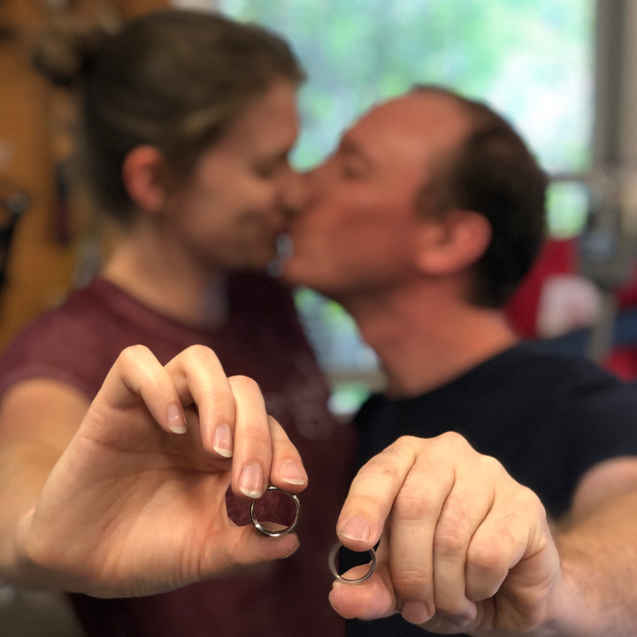 Blair and Brian made their rings in the wedding ring workshop