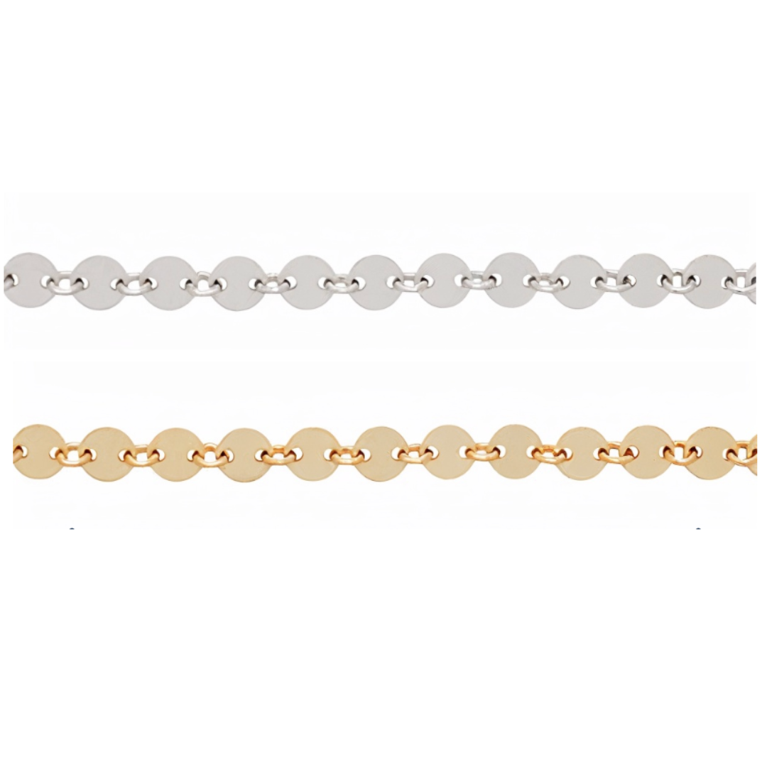 Disc Mirror Chain (Permanent Jewelry)
