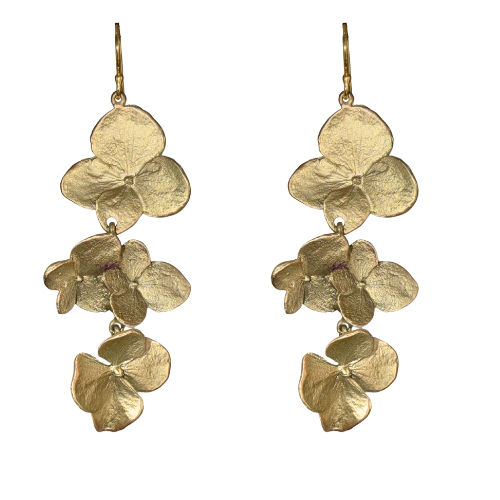 Hydrangea Dangle Wire Earrings
