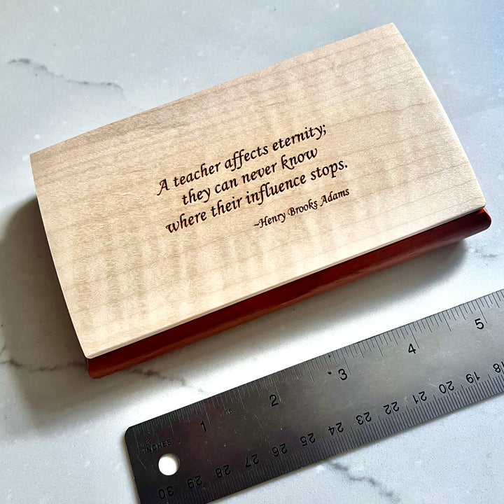 Wooden Possibility Box -  A teacher affects eternity...
