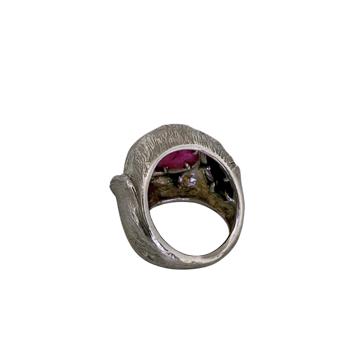 Ruby Peony Bud Ring