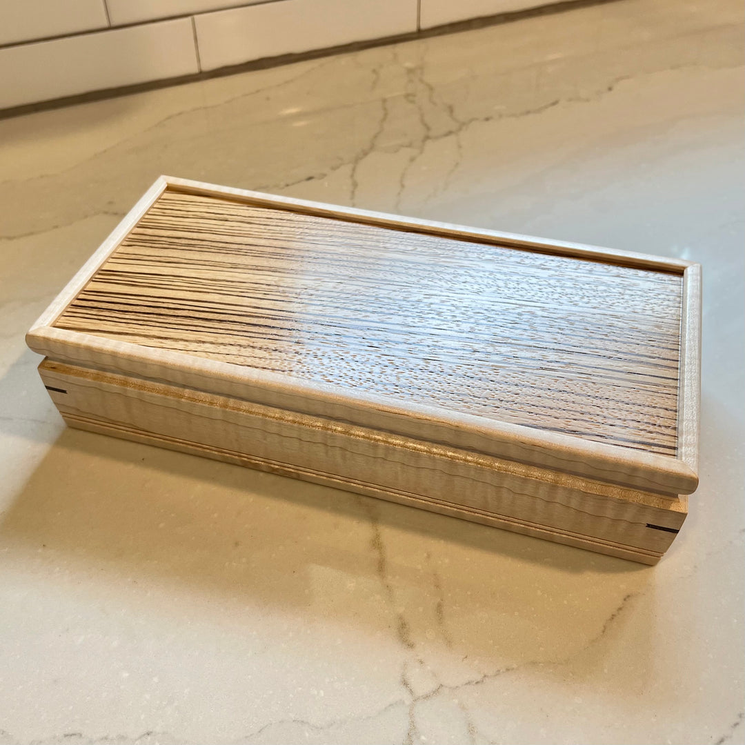 Zebrawood Jewelry Box - Wooden Valet Box