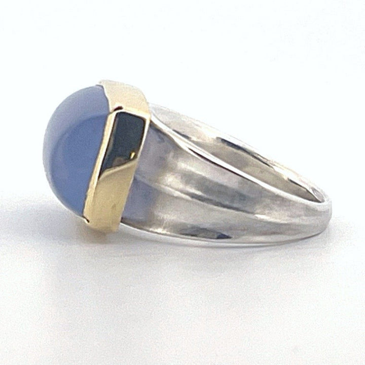 Chalcedony Rectangle Ridge Ring