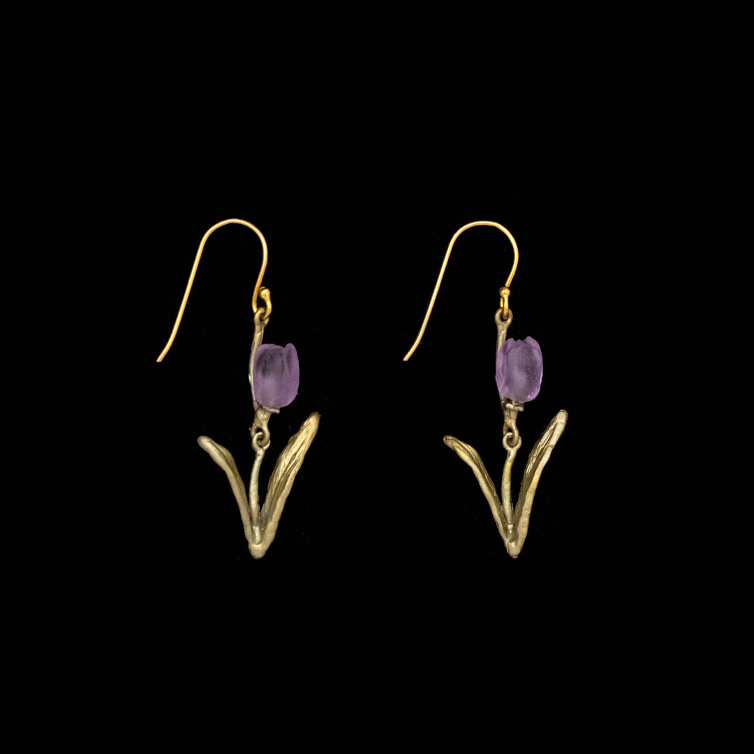 Tulip Wire Earrings (Purple)