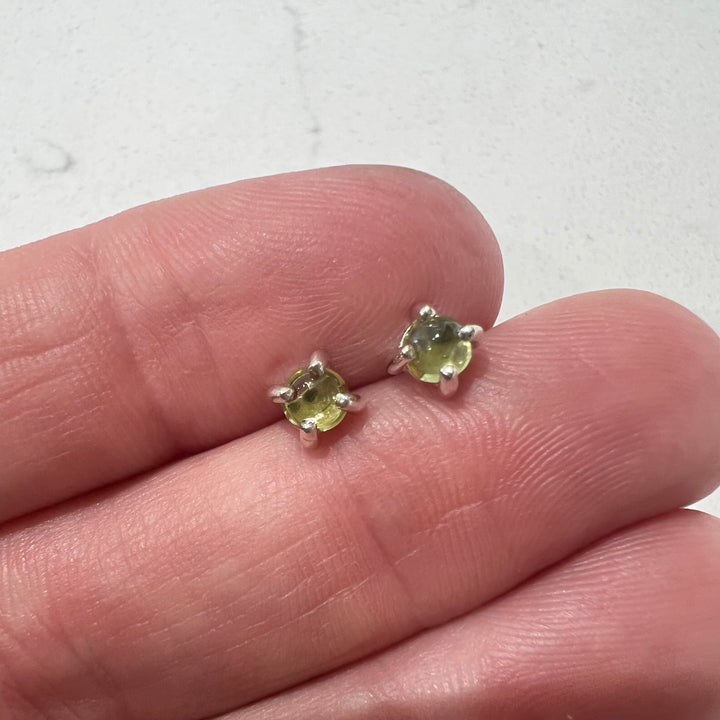 Tiny Round Stud Earrings