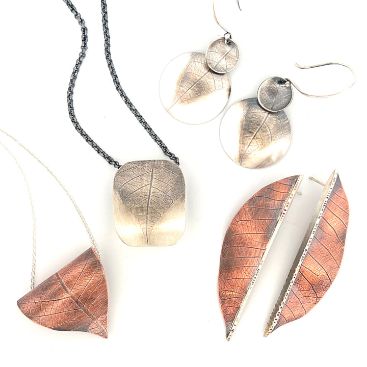 Sept 20 - Embossed Leaf Earring -or- Pendant Workshop