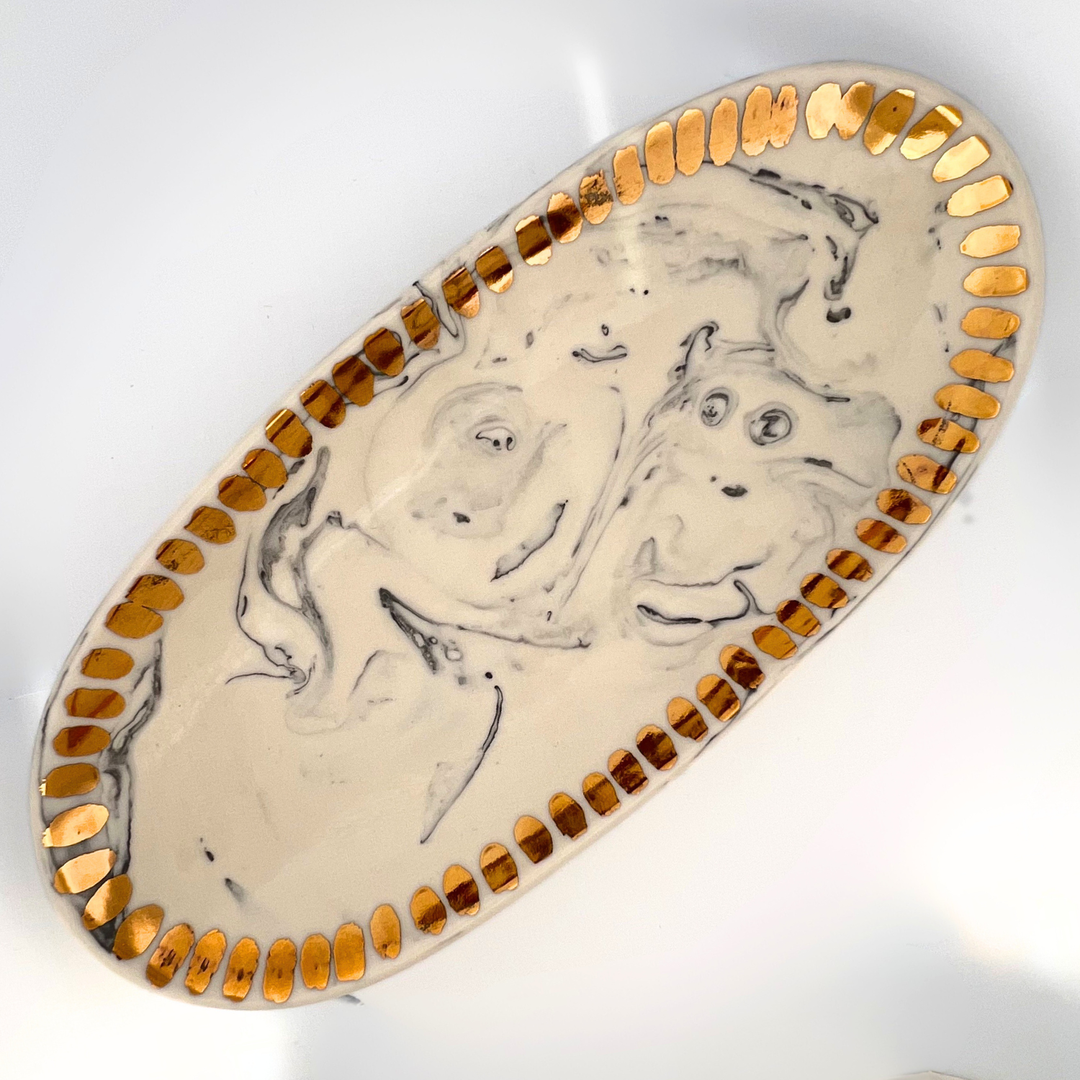 Marbled Ceramic Catch-All Dish