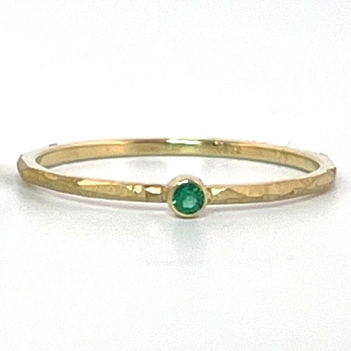 Emerald Chiseled Ring Stack