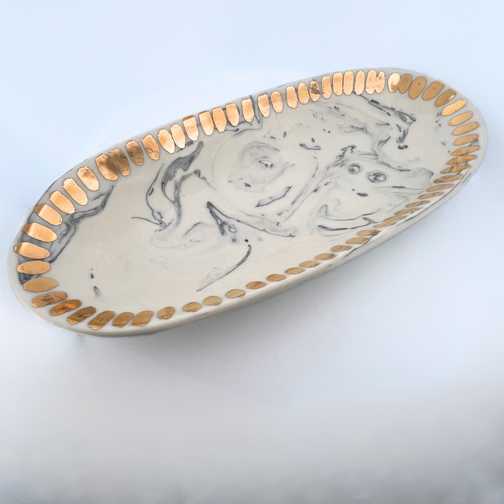 Marbled Ceramic Catch-All Dish