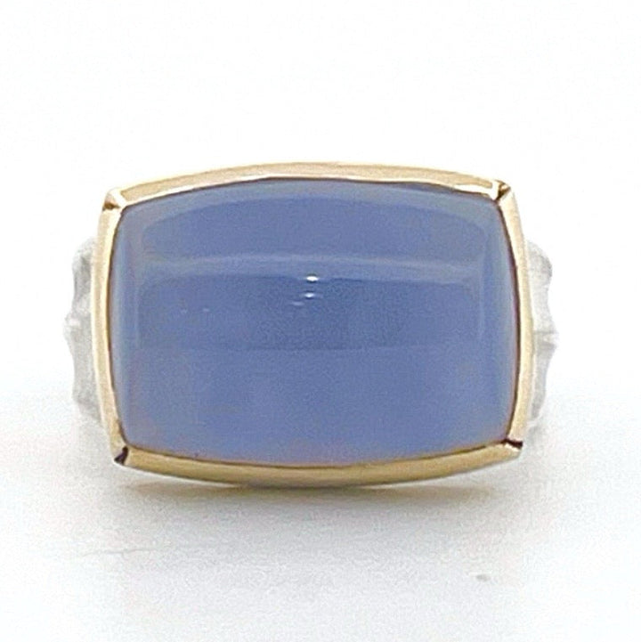 Chalcedony Rectangle Ridge Ring