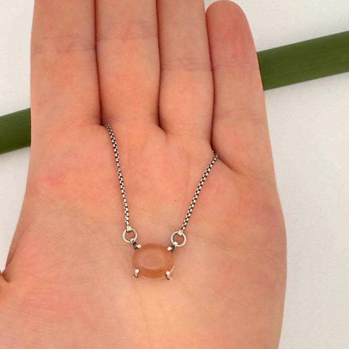 Peach Moonstone Necklace