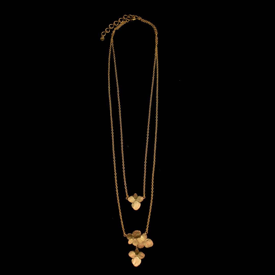 Hydrangea Double Layer Necklace