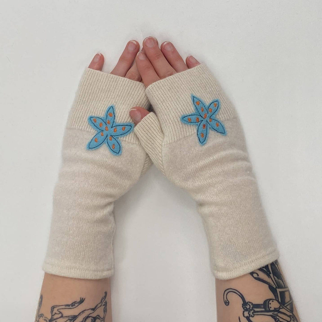 Fingerless Cashmere Gloves-Starfish