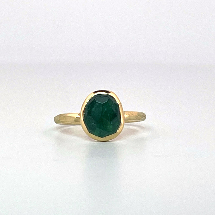 Emerald Chiseled Ring Stack