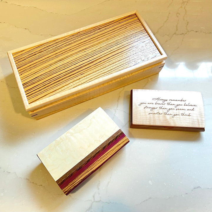 Zebrawood Jewelry Box - Wooden Valet Box