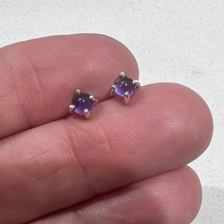 Tiny Round Stud Earrings