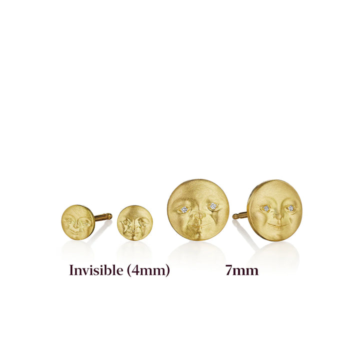 Moonface Stud Earrings