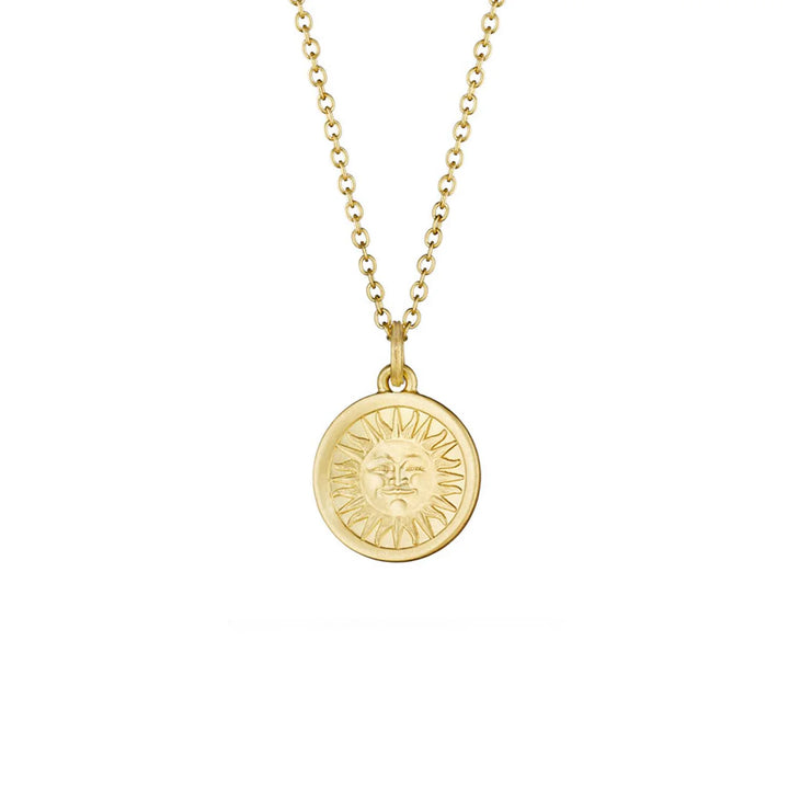 Small Moonface Pendant with Diamond Eyes