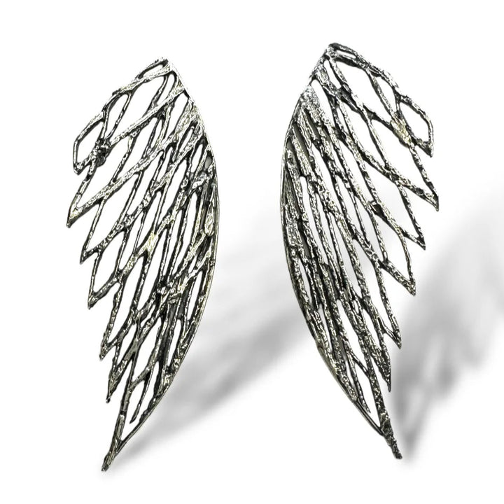 Patina Palm Large Wing Earrings