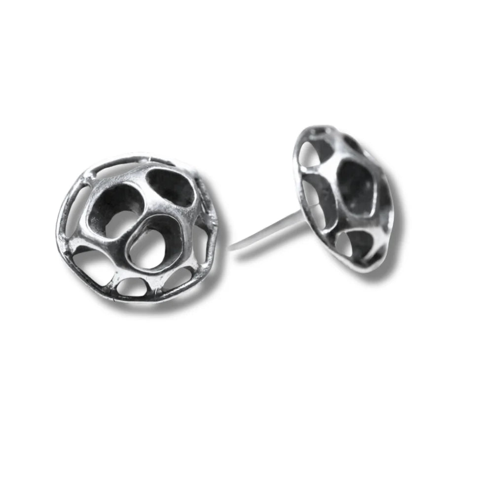 Patina Sweetgum Turtle Stud Earrings