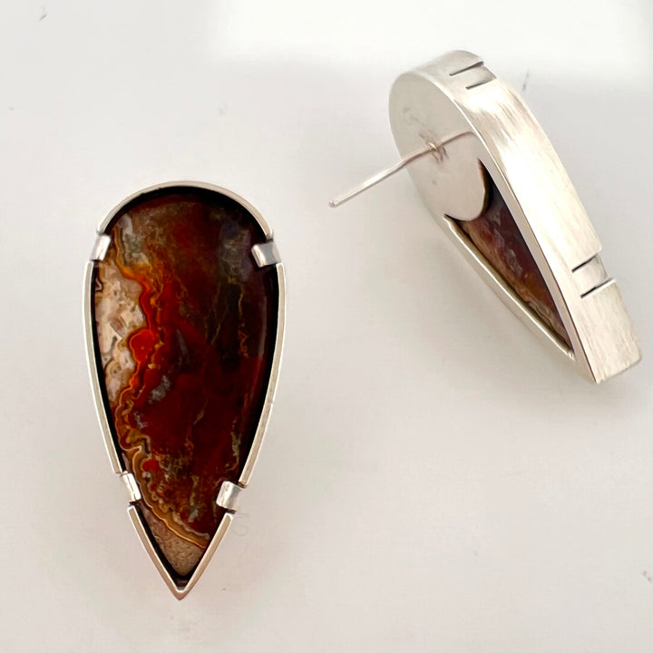 XL Jasper Stud Earrings