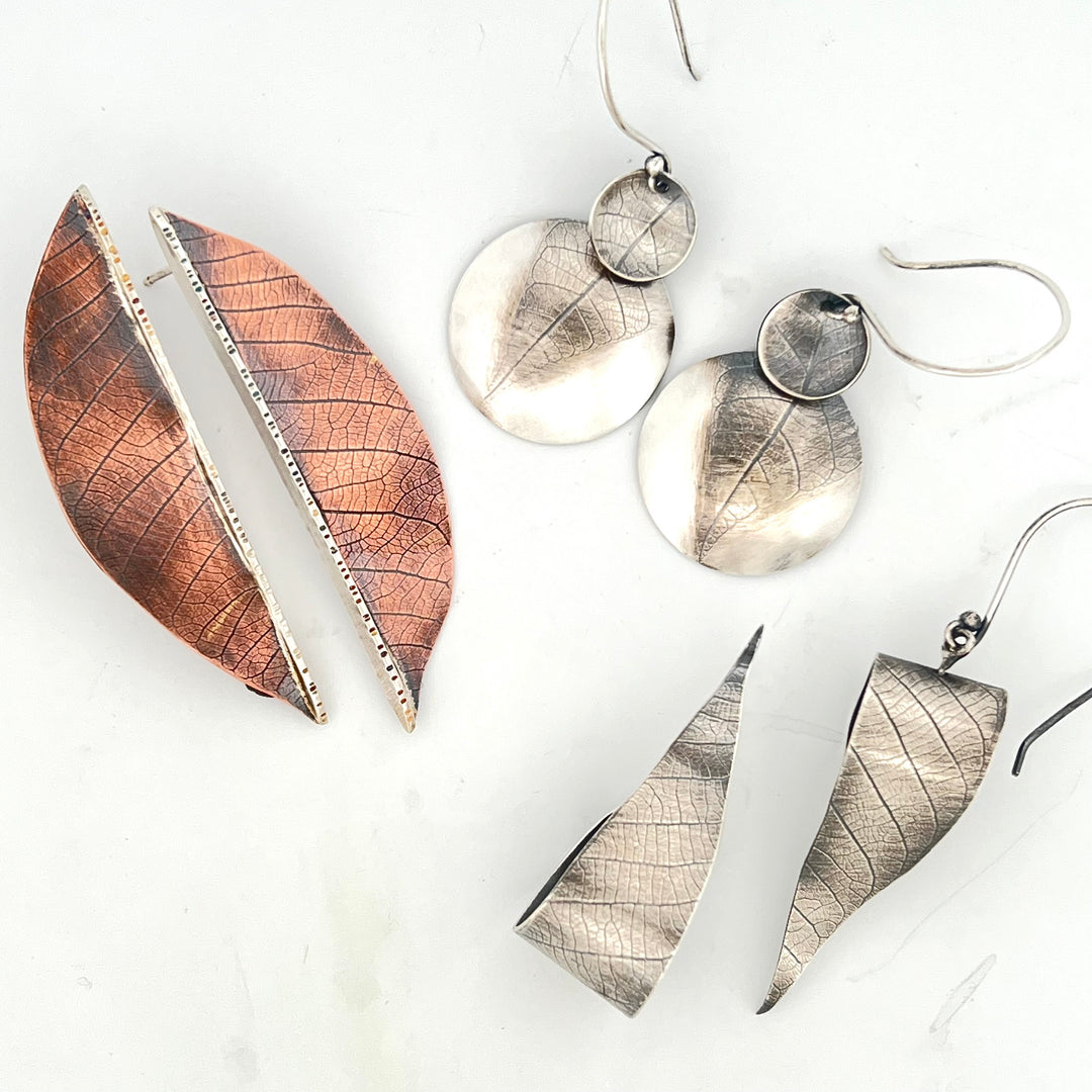 Sept 20 - Embossed Leaf Earring -or- Pendant Workshop