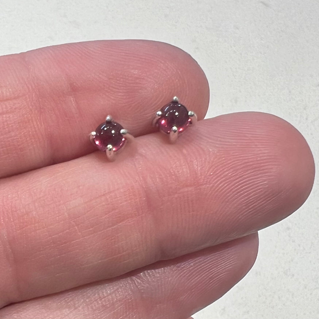 Tiny Round Stud Earrings