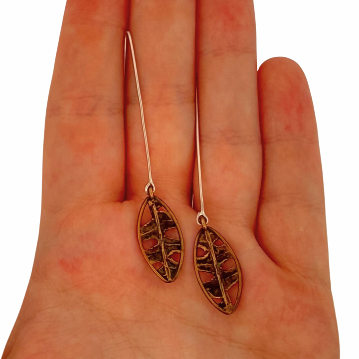 Warm Lopez Fern Almond Hook Earrings