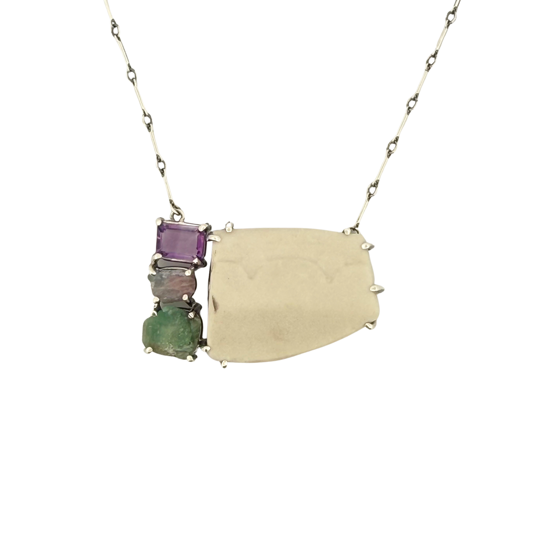 Pottery Shard & Stones Necklace