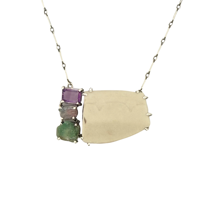 Pottery Shard & Stones Necklace