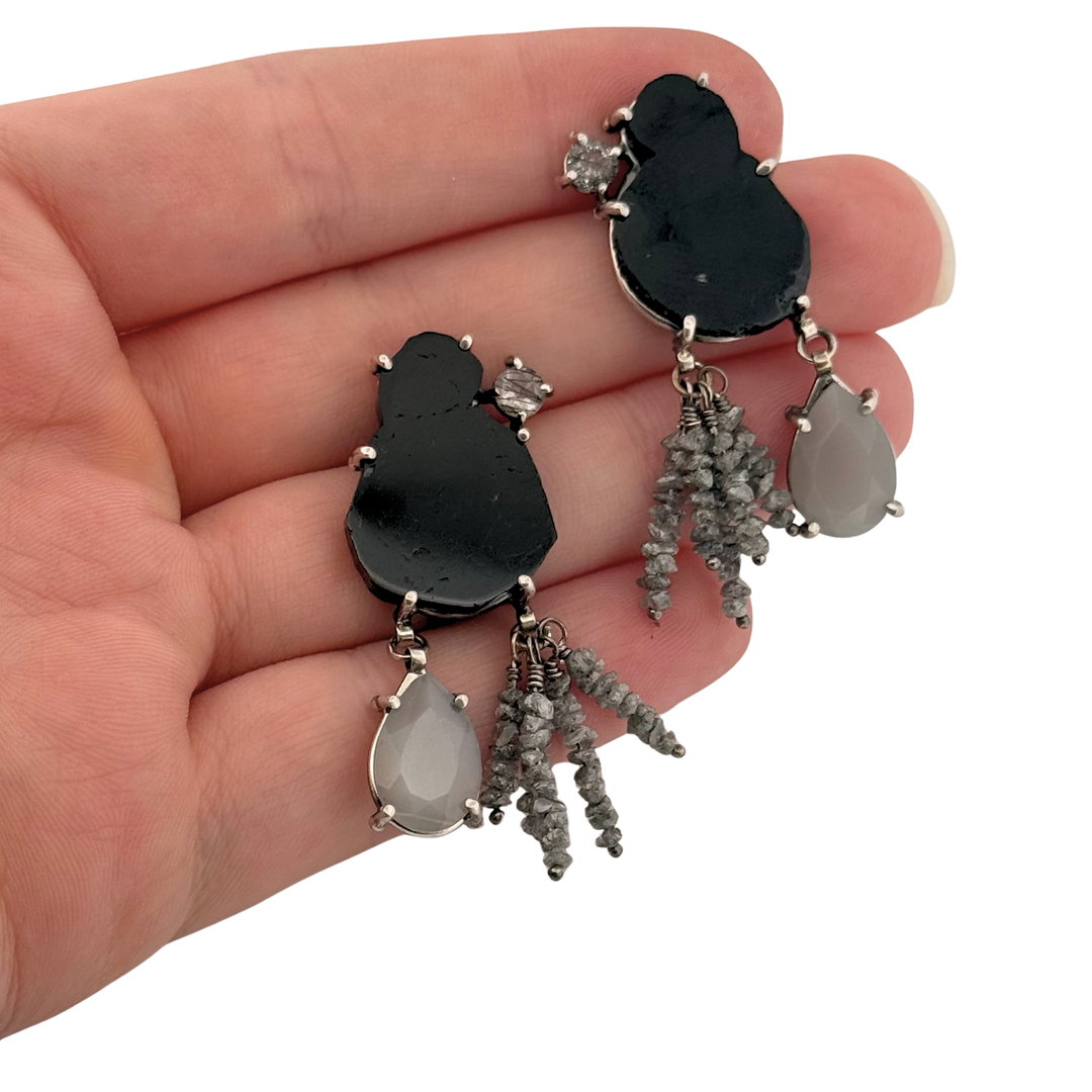 Midnight Mirror Earrings