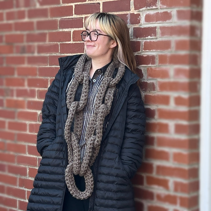 Brown Chain Scarf