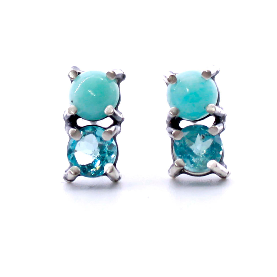 Amazonite & Apatite Studs