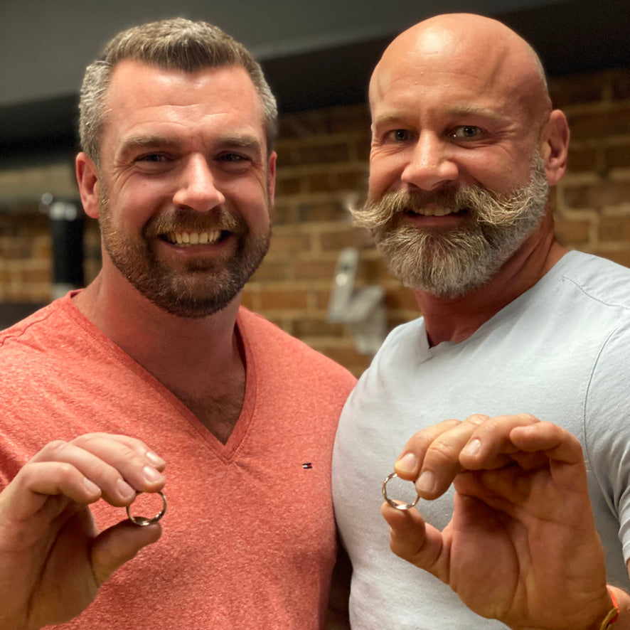 John & Josh made each other's wedding rings in my workshop