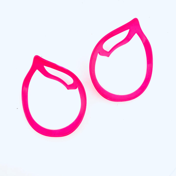 Open Weave Winged Hoop Earring