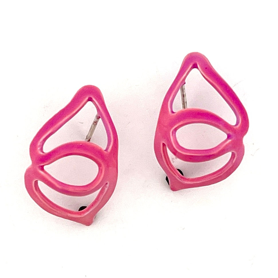 Open Weave "Huggie" Studs