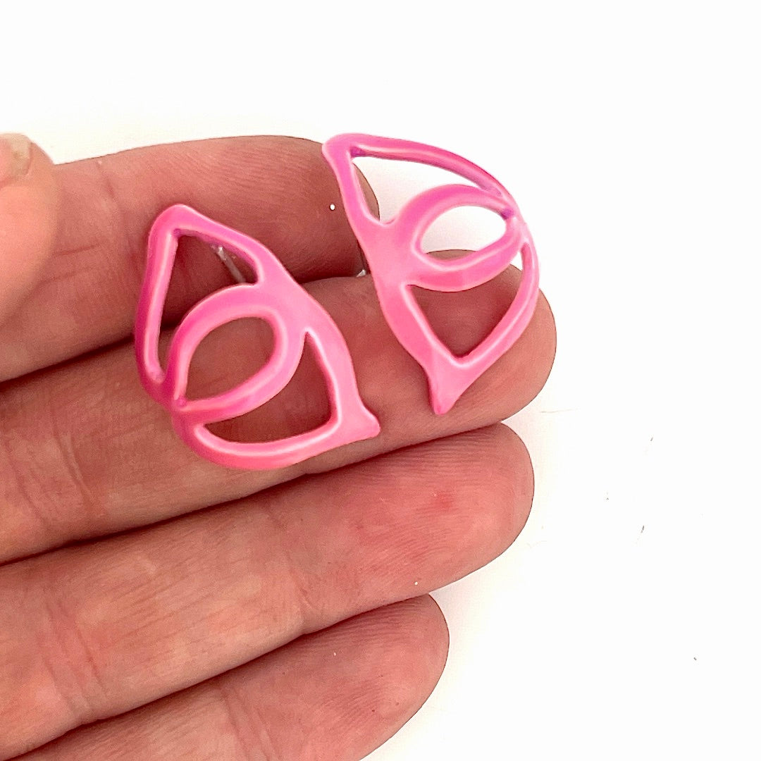 Open Weave "Huggie" Studs