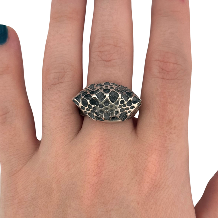 Patina Pinecone Slice Ring
