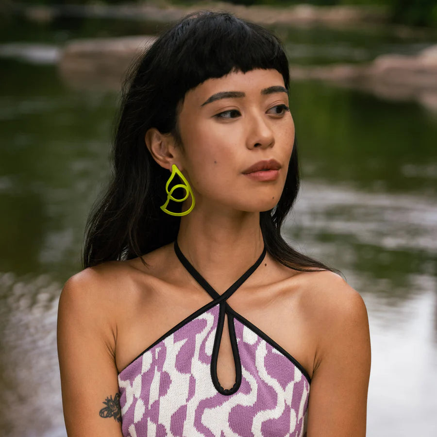 Open Weave Scoop Hoop Earring
