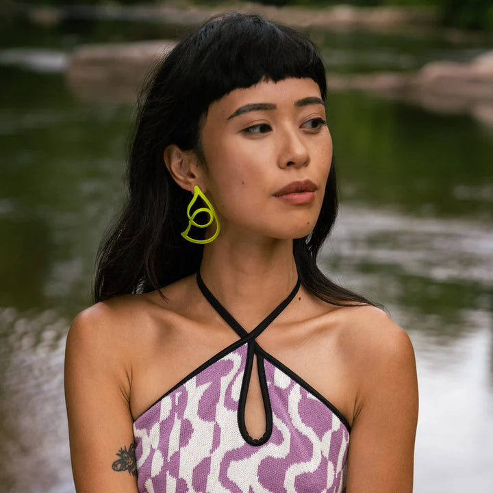 Open Weave Scoop Hoop Earring