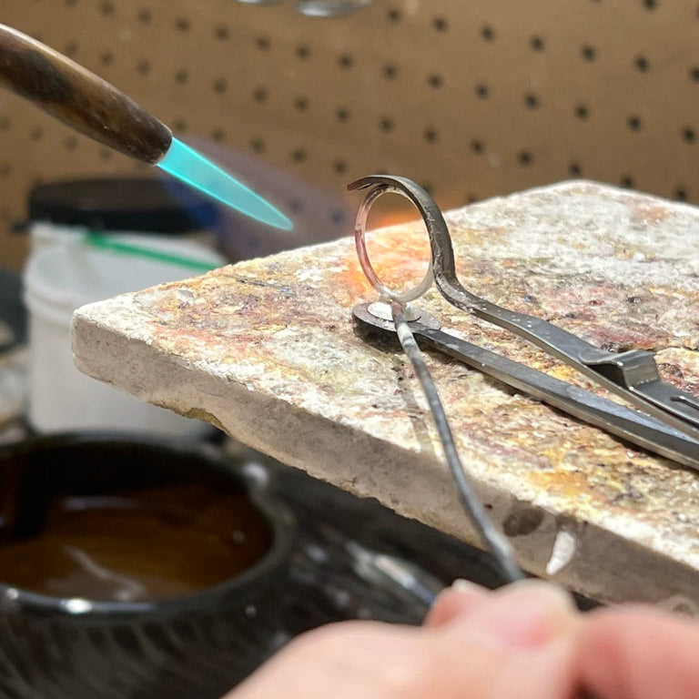 Soldering a silver ring