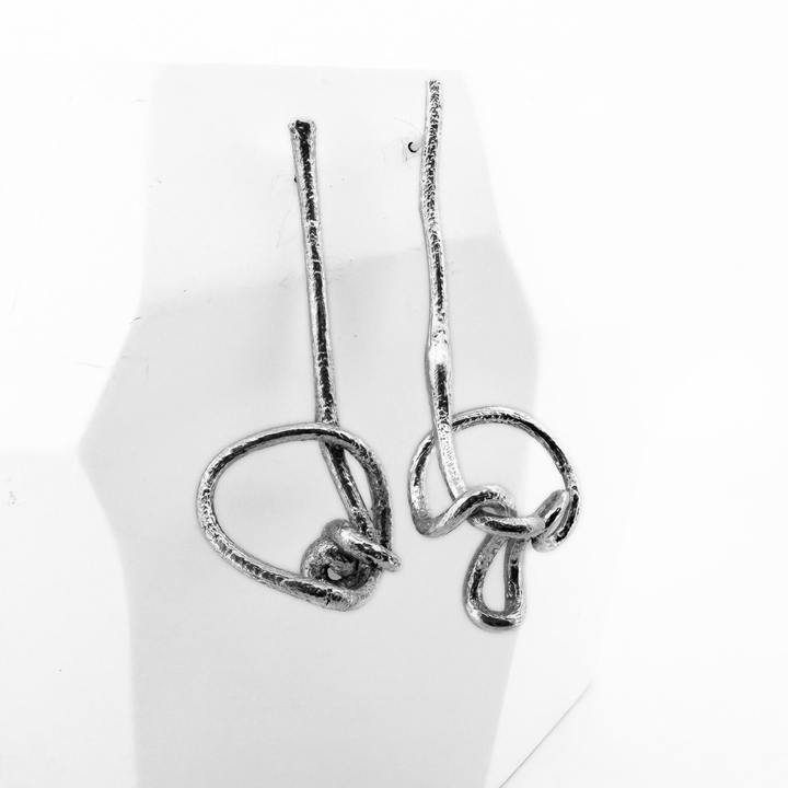 Tendril Earrings - silver