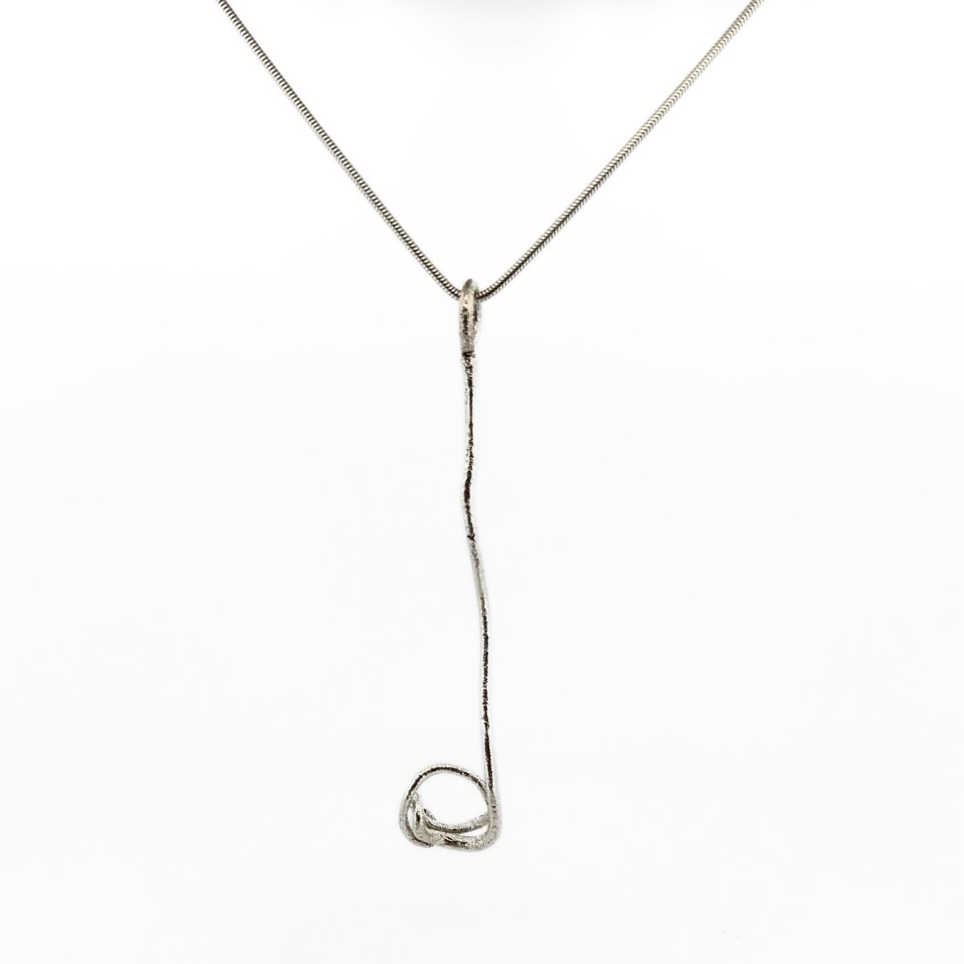 Long Tendril Necklace - silver