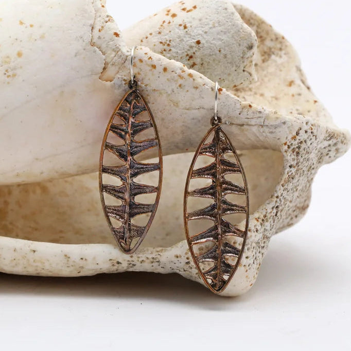 Warm Lopez Fern French Hook Earrings