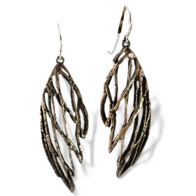 Warm Small Palm Wing Earrings