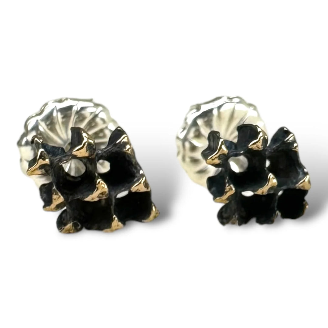 Warm Pinecone Arrow Stud Earrings