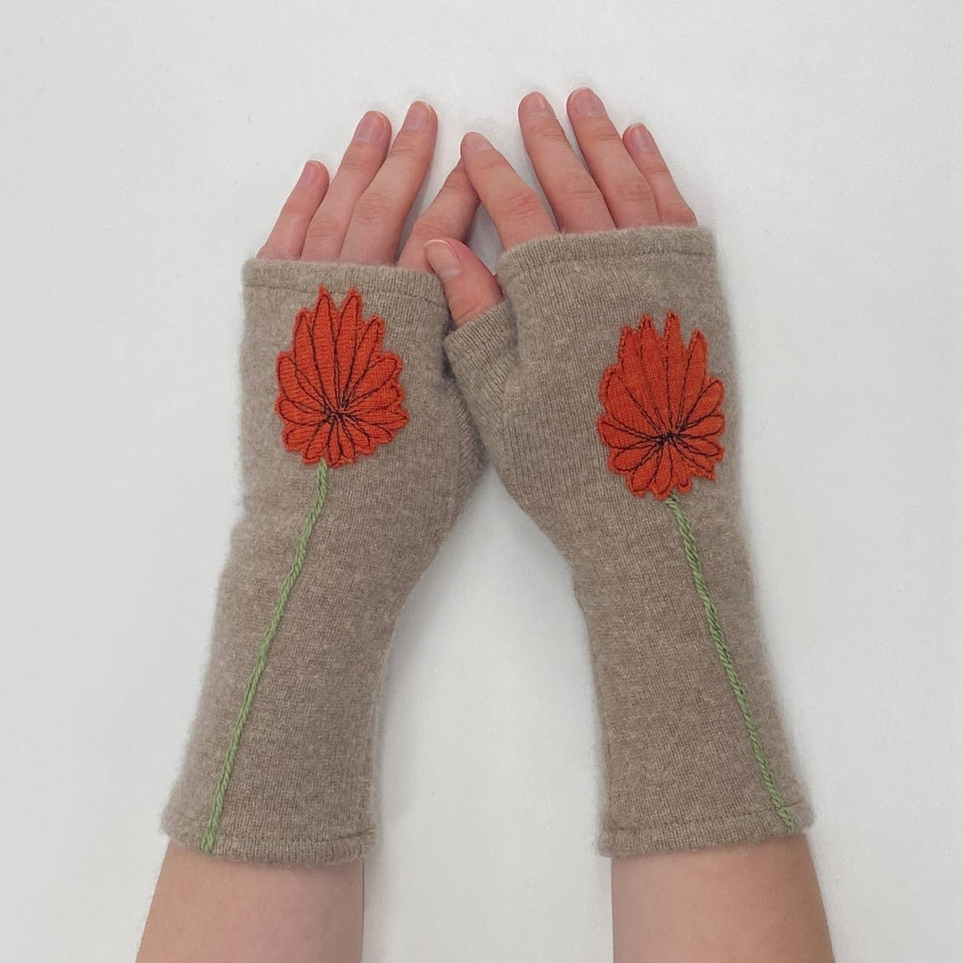 Fingerless Cashmere Gloves-Mum