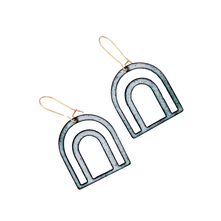 Enameled Bow Earrings